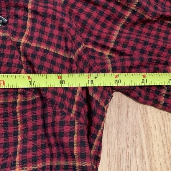 maurices Plaid Button Down Long Sleeve Collared Blouse Red and Black Women’s 0 - Picture 13 of 13